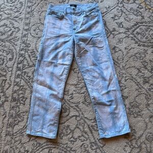 7 For All Mankind Light Blue Straight Leg Jeans
